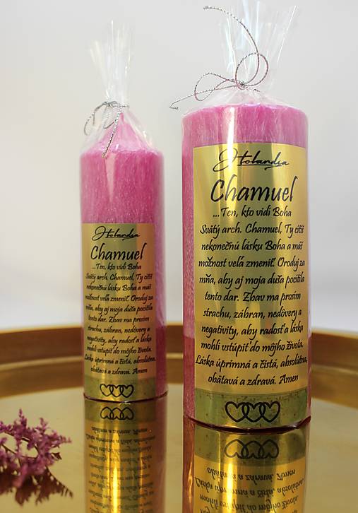 Sviečky - Archanjelská sviečka - Chamuel (Chamuel 450g) - 17357888_
