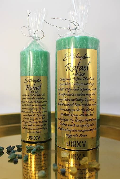 Sviečky - Archanjelská sviečka - Rafael (Rafael 240g) - 17357934_