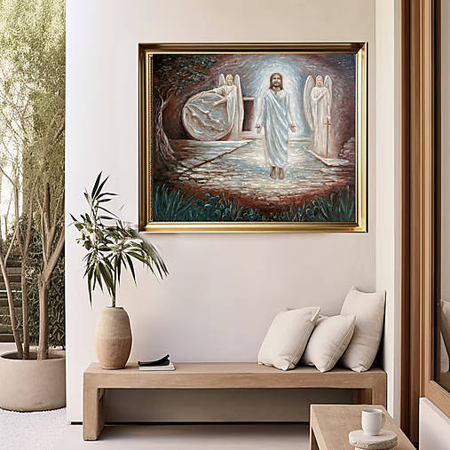 Obrazy - Zmŕtvychvstanie Ježiša Krista 60x50 - 17357607_