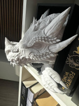 Dekorácie - Book Nook - Biely drak - 17358553_