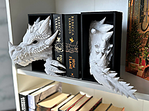 Dekorácie - Book Nook - Biely drak s čiernym okom - 17358557_