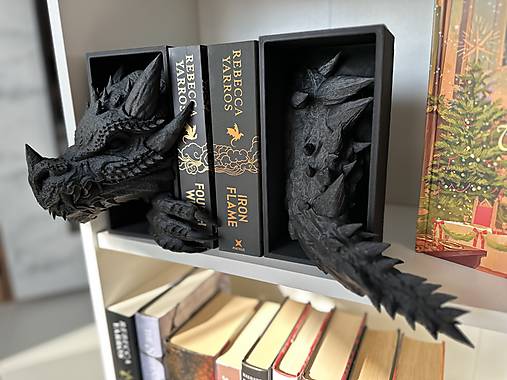 Dekorácie - Book Nook - Čierny drak - 17358510_