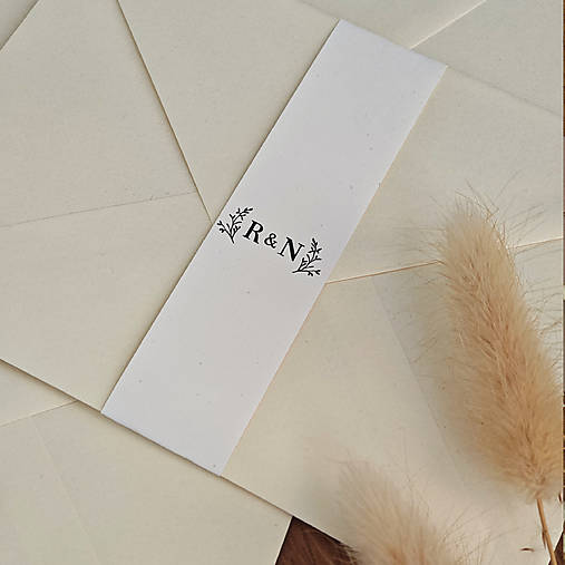 Papiernictvo - Pásik na obálku - Iniciálky - Typ 5 - 17360154_