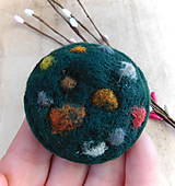 Brošne - plstená brošňa farebná harmónia - 17360013_