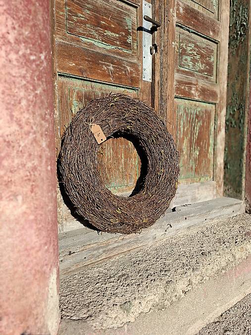Dekorácie - Veniec z brezového prútia (obojstranný) (50 cm) - 17359087_