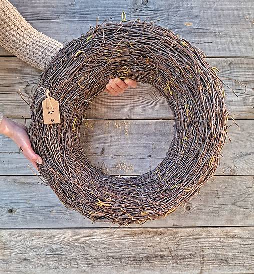 Dekorácie - Veniec z brezového prútia (obojstranný) (60 cm) - 17359091_