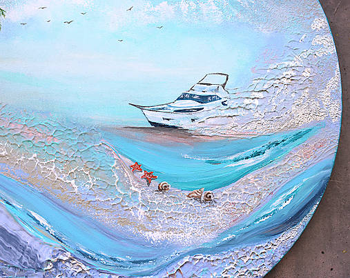 Obrazy - Spomienky na dovolenku, originálna akrylová maľba - 17360802_