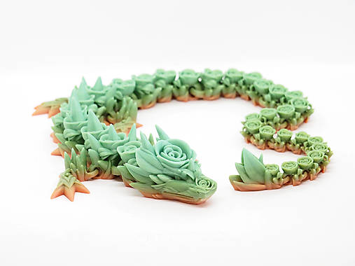 Dekorácie - Drak ruží (Zelená) - 17360260_