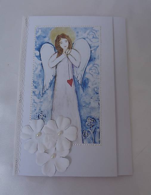 Papiernictvo - Anjelská pohľadnica/obálka - 17362481_