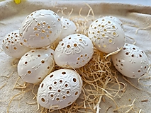 Dekorácie - Biele madeirové kraslice (veľ.M) do košíka aj na zavesenie - 17361471_