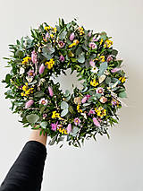  - Jarný veniec v žltofialovych odtieňoch - 17362288_