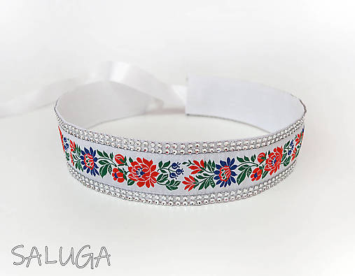 Opasky - Folklórny opasok - dámsky - folk - svadobný - 5,5cm - 17363217_