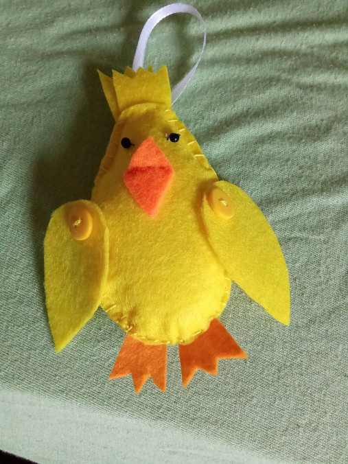Dekorácie - Kuracia rodinka z filcu (kuriatko) - 17362783_