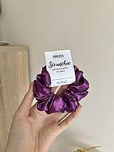 Ozdoby do vlasov - Saténová scrunchie | CLASSIC (Hroznová) - 17363262_