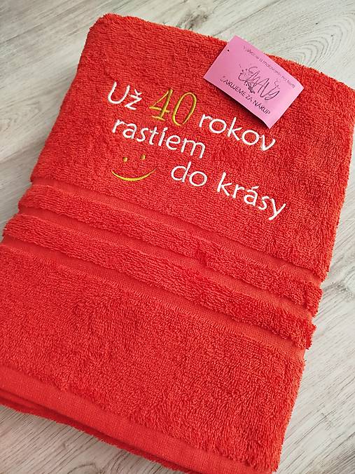 Úžitkový textil - Osuška - k 40tim narodeninám - 17363976_
