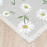 Úžitkový textil - GALINA - margarétky - obrus štvorec - 17364773_