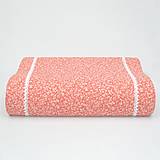 Úžitkový textil - Biele kvietky na lososovej- obliečka na anatomický vankúš - 17365224_