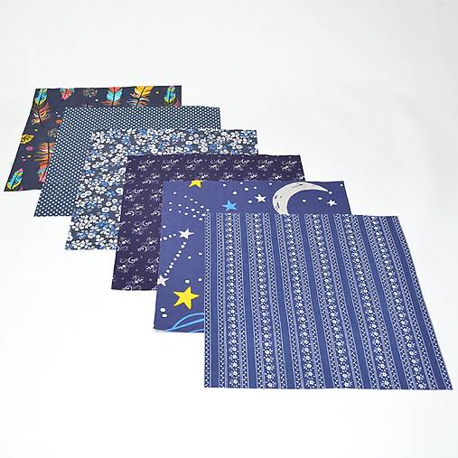 Textil - Set bavlnených štvorcov 25x25 cm - M01 - 17366974_