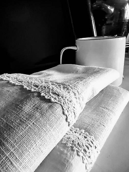 Úžitkový textil - Ľanovo- bavlnená utierka  - 17365387_