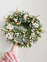  - Veniec na dvere v bielych odtieňoch - 17365428_