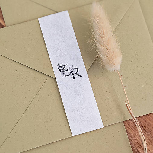 Papiernictvo - Transparentný pásik na obálku - Iniciálky - Typ 6 - 17368672_