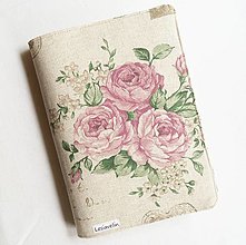 Papiernictvo - Obal na knihu nastaviteľný - Romanitcké ruže (režný) - 17368709_