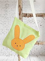  - Veľkonočná crossbody taška (Zelená s oranžovým zajkom) - 17369651_