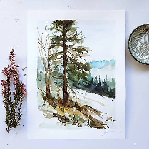 Obrazy - AKVAREL - Krajina  - 17369059_