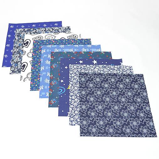 Textil - Set bavlnených štvorcov 25x25 cm - M02 - 17369550_