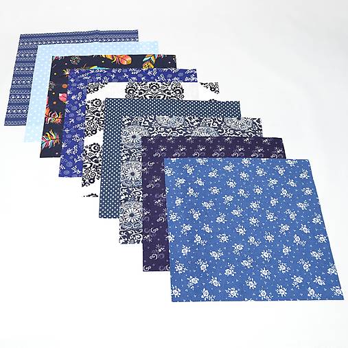 Textil - Set bavlnených štvorcov 25x25 cm - M03 - 17369618_