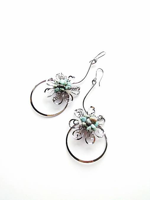 Náušnice - Náušnice "Infinity Mind", larimar - 17372571_