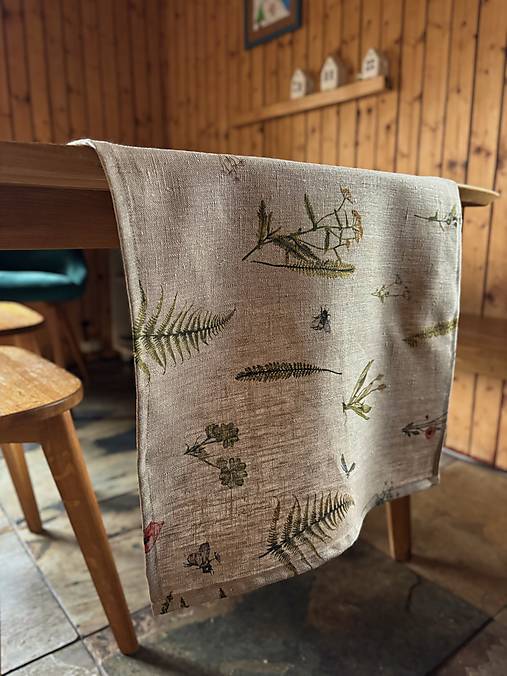 Úžitkový textil - Ľanová štóla ,,V barevné louce" - 17372009_