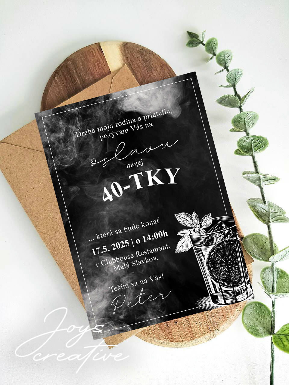 Pozvánka na narodeniny pre chlapa, narodeninová pozvánka na oslavu 60tky  (pdf verzia)