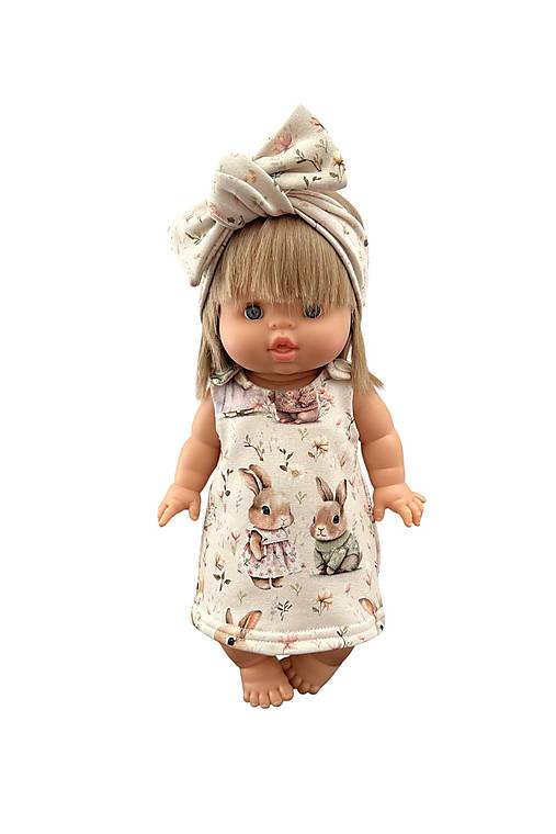 Hračky - Šatočky pre bábiku MINIKANE - 34 cm, zajko - 17370374_