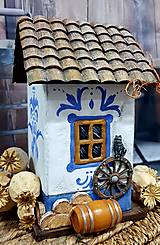 Dekorácie - Domček na čajík ~MODRÉ KVETY~ - 17372242_