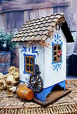 Dekorácie - Domček na čajík ~MODRÉ KVETY~ - 17372244_