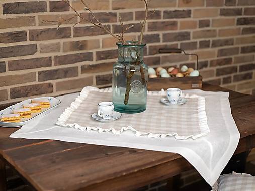 Úžitkový textil - Ľanový obrus Un petite Affaire - 17370432_