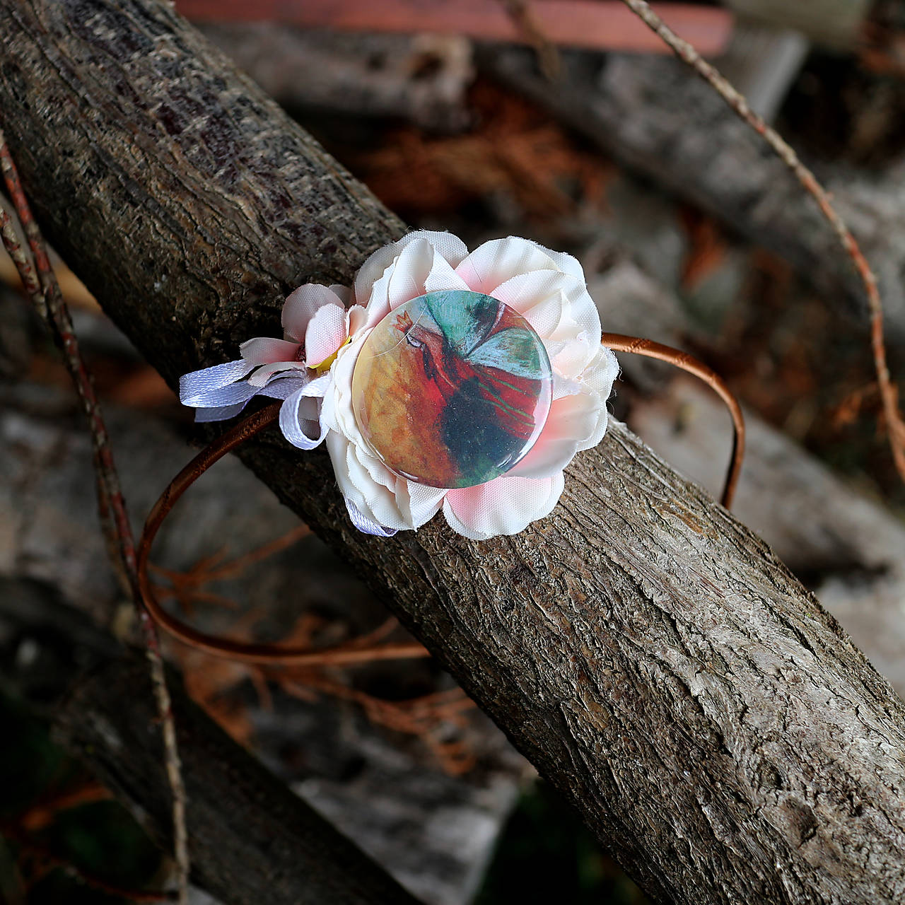 Čelenka do vláskov/ Oranžová víla