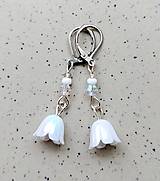 Náušnice - Handmade náušnice biele kvety - chirurgická oceľ - 17373167_