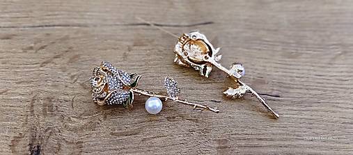 Galantéria - Aplikácia - Tulipán - Zlatá - 17373498_