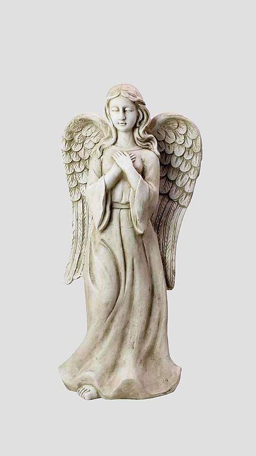 Dekorácie - Dušičky - Anjel na hrob 80cm - dekorácia - 17374610_