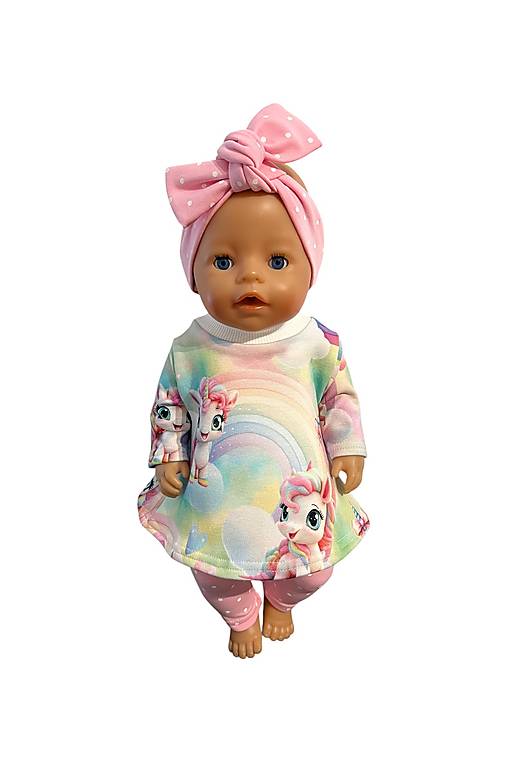 Hračky - Oblečenie pre bábiku BABY BORN - 43 cm, jednorožec - 17373675_