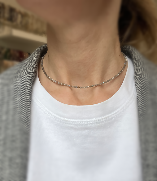 Náhrdelník choker labradorit