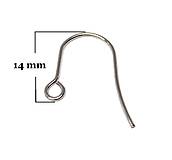Komponenty - Náušnicový háčik 14mm /M2338/ - nerez.oceľ 316 - 17376330_