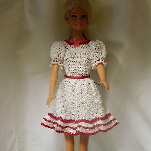 Hračky - Háčkované šaty pre Barbie - 17377932_