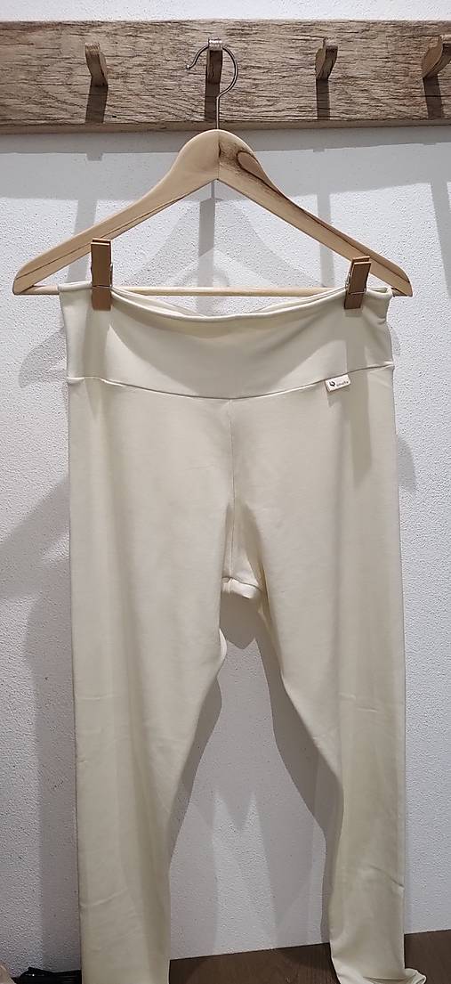 Nohavice - Prírodné nefarbené termolegíny zo super jemnej Merino vlny - 17378668_