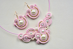 Sady šperkov - Elegantný soutache set náhrdelníka a náušníc - 17376387_