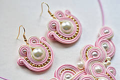 Sady šperkov - Elegantný soutache set náhrdelníka a náušníc - 17376390_