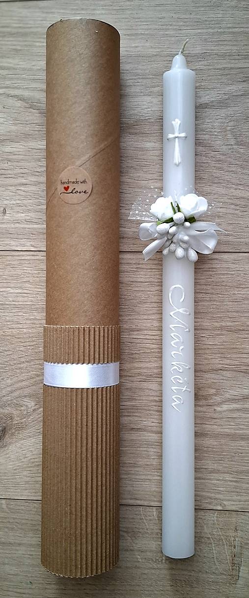 Sviečky - Sviečky na prvé sväté prijímanie / krst , 36cm - 17378406_