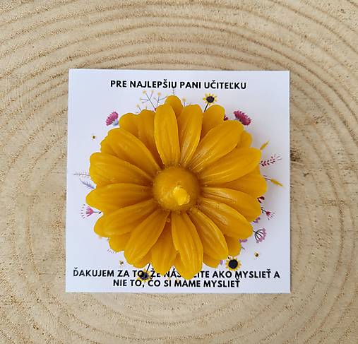 Sviečky - Darček pre pani učiteľku - kvety - 17377862_